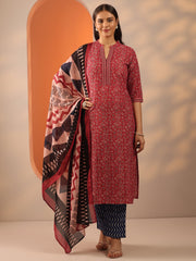 LIBAS LADIES WESTERN KURTI 3PCS SET 400707 RED
