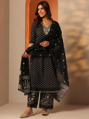 LIBAS LADIES WESTERN KURTI 3PCS SET 400723 Black