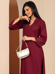 LIBAS LADIES WESTERN KURTI 2PCS SET 400792 MAROON