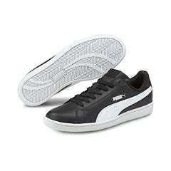 Puma Unisex-Adult, Smash L, Black-White, Sneaker, 3.5UK, (35672214)