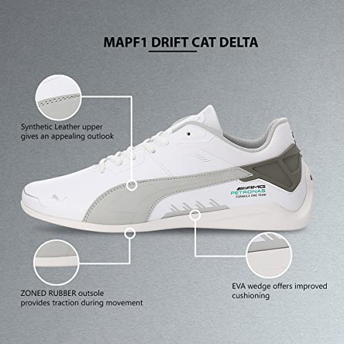 PUMA MAPF1 Drift Cat Delta Adults-Unisex Sneaker Shoes(UK 8-White)