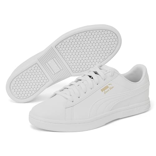 Puma Unisex-Adult Court Star SL White-White-Team Gold Sneaker - 10 UK (38467604)
