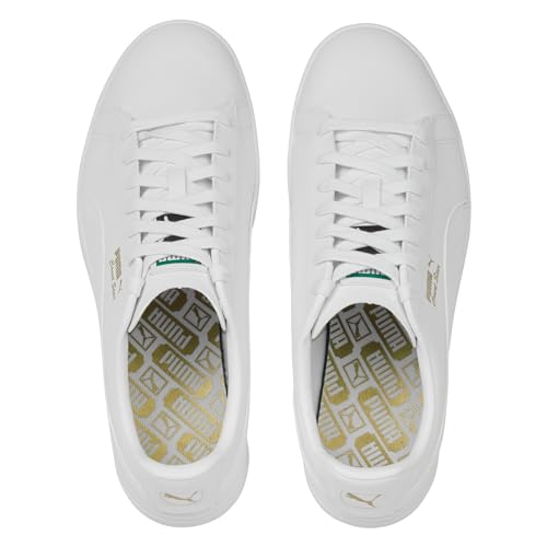 Puma Unisex-Adult Court Star SL White-White-Team Gold Sneaker - 10 UK (38467604)