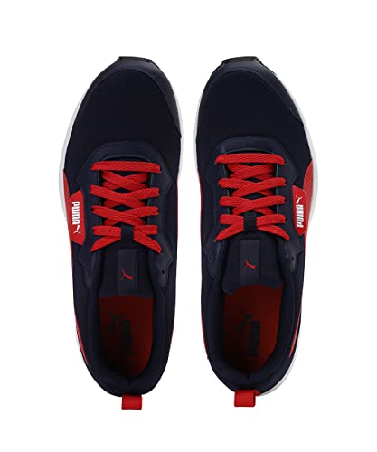 Puma Mens Ampi Peacoat-High Risk Red-Puma White Running Shoe - 8 UK (38135403)