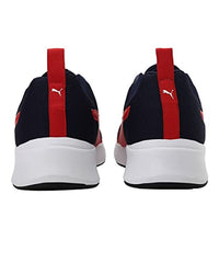 Puma Mens Ampi Peacoat-High Risk Red-Puma White Running Shoe - 8 UK (38135403)
