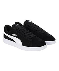 Puma Unisex-Adult Smash V2 Wide Black-White-White Sneaker - 6 UK (38643601)