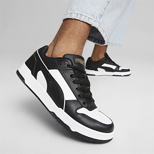 Puma Unisex-Adult RBD Game Low Black-White-Team Gold Sneaker - 10UK (38637307)