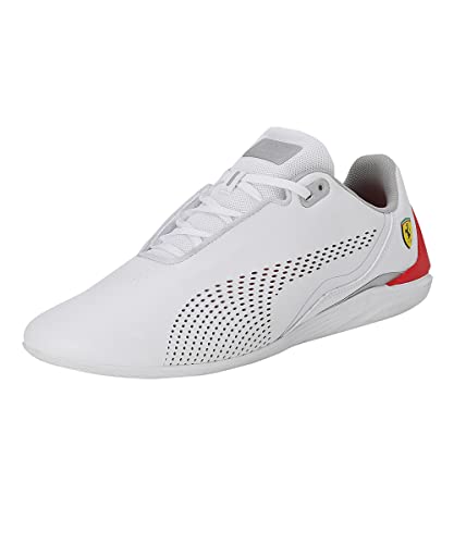 PUMA Unisex-Adult Ferrari Drift Cat Decima White-Rosso Corsa Sneaker - 6 UK (30719302)