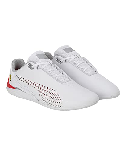 PUMA Unisex-Adult Ferrari Drift Cat Decima White-Rosso Corsa Sneaker - 6 UK (30719302)
