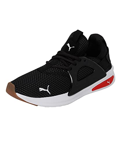Puma Unisex-Adult Softride Enzo Evo Knit Puma Black-Castlerock-High Risk Red Walking Shoe-7 UK (37695401)
