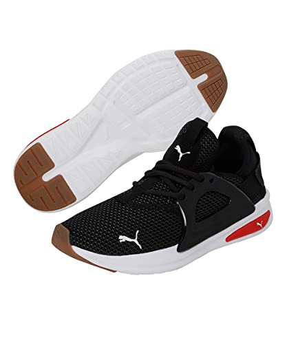 Puma Unisex-Adult Softride Enzo Evo Knit Puma Black-Castlerock-High Risk Red Walking Shoe-7 UK (37695401)