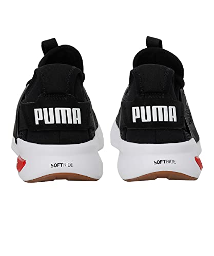 Puma Unisex-Adult Softride Enzo Evo Knit Puma Black-Castlerock-High Risk Red Walking Shoe-7 UK (37695401)