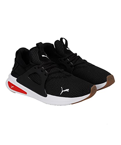 Puma Unisex-Adult Softride Enzo Evo Knit Puma Black-Castlerock-High Risk Red Walking Shoe-7 UK (37695401)