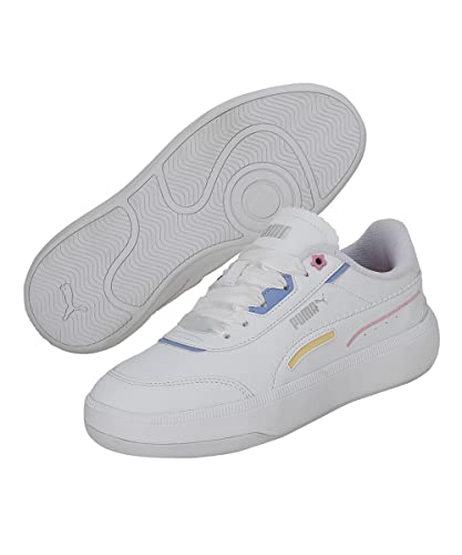 Puma Womens Tori Pixie White-Pale Lemon-Prism Pink-Lavendar Pop Sneaker - 7 UK (38761101)