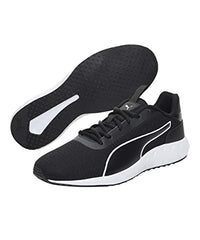 Puma Unisex-Adult Grandeur Black-White Running Shoe - 7 UK (37727401)