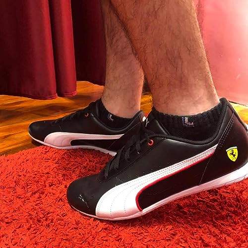 Puma Unisex-Adult Ferrari Neo Cat Black-White Sneaker - 9UK (30754801)
