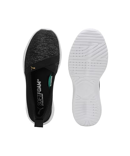 Puma Womens Adelina Space Metallics Black-Gold-White Sneaker - 4UK (38929401)