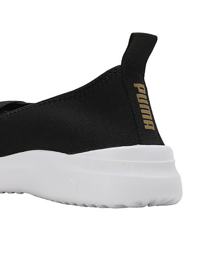 Puma Womens Adelina Space Metallics Black-Gold-White Sneaker - 4UK (38929401)