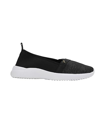 Puma Womens Adelina Space Metallics Black-Gold-White Sneaker - 4UK (38929401)