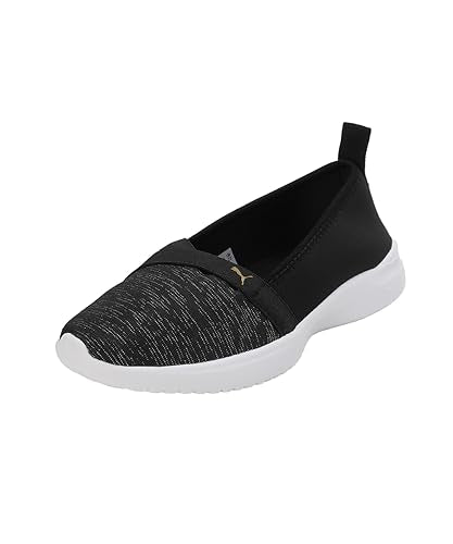 Puma Womens Adelina Space Metallics Black-Gold-White Sneaker - 4UK (38929401)