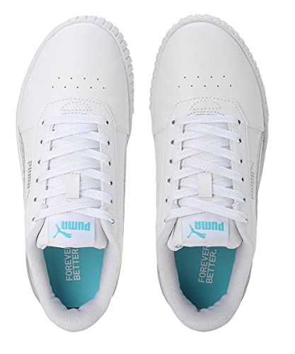Puma Girls Carina 2.0 Mermaid Jr White-Hero Blue-Silver Sneaker - 6UK (38974201)