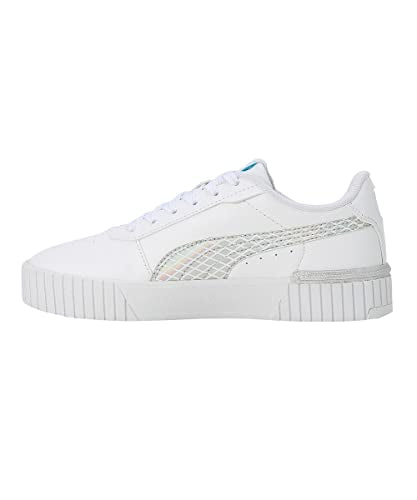 Puma Girls Carina 2.0 Mermaid Jr White-Hero Blue-Silver Sneaker - 6UK (38974201)