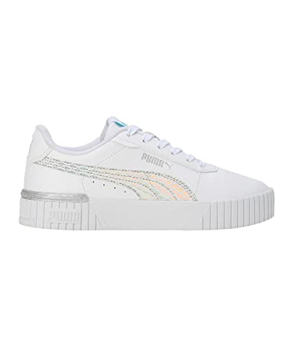 Puma Girls Carina 2.0 Mermaid Jr White-Hero Blue-Silver Sneaker - 6UK (38974201)