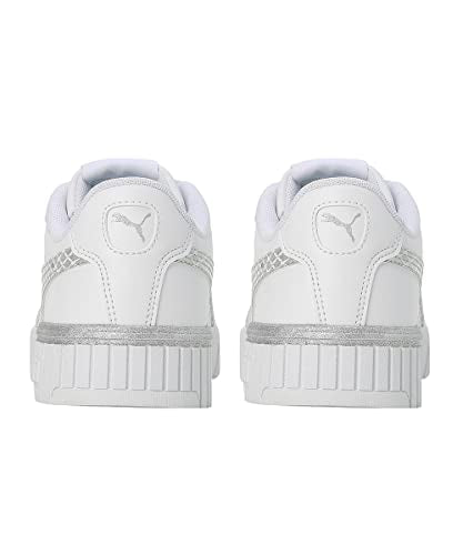 Puma Girls Carina 2.0 Mermaid Jr White-Hero Blue-Silver Sneaker - 6UK (38974201)