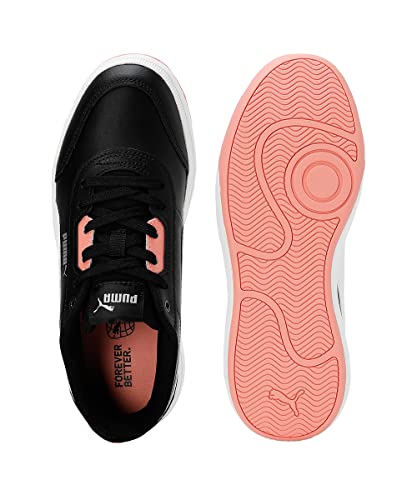 Puma Womens Tori Black-White-Hibiscus Flower-Silver Sneaker - 8UK (38302612)