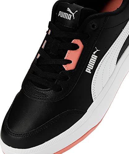 Puma Womens Tori Black-White-Hibiscus Flower-Silver Sneaker - 8UK (38302612)