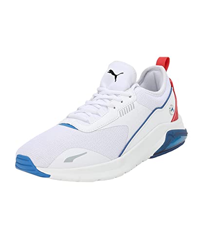 Puma Unisex-Adult BMW MMS Electron E Pro White-Pop Red Sneaker - 8UK (30749002)