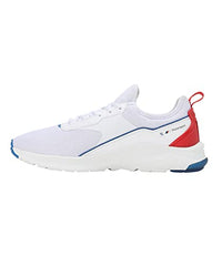 Puma Unisex-Adult BMW MMS Electron E Pro White-Pop Red Sneaker - 8UK (30749002)