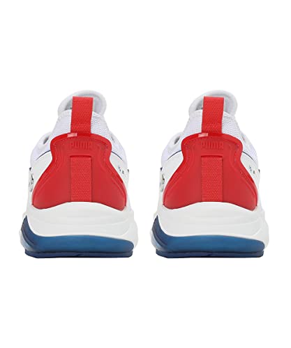 Puma Unisex-Adult BMW MMS Electron E Pro White-Pop Red Sneaker - 8UK (30749002)