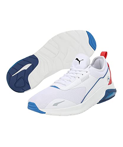 Puma Unisex-Adult BMW MMS Electron E Pro White-Pop Red Sneaker - 8UK (30749002)
