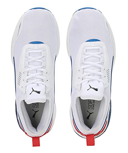 Puma Unisex-Adult BMW MMS Electron E Pro White-Pop Red Sneaker - 8UK (30749002)
