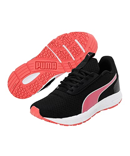 Puma Womens Fast Lane WN's Black-Sunset Pink-Silver Running Shoe - 6UK (37818406)