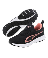 Puma Womens Swilla WN's Slip ON WN's Black-Carnation Pink-White Running Shoe - 4UK (37830601)
