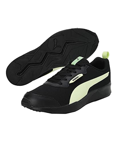 Puma Mens Ampi Black-Pistachio Running Shoe - 8 UK (38135405)