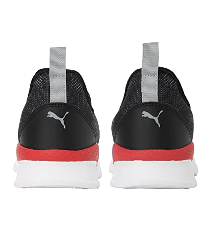 Puma Unisex-Kid Barney Junior Black-High Risk Red-Castlerock Sneaker - 6UK (39187402)