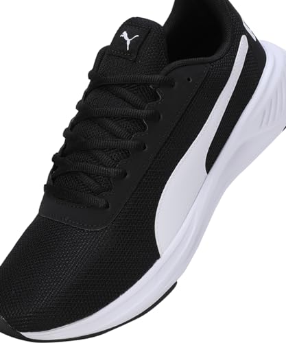 Puma Unisex-Adult Night Runner V2 Black-White Running Shoe - 8 UK (37925701)