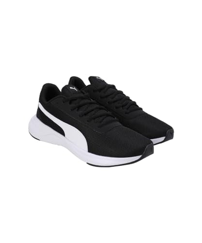 Puma Unisex-Adult Night Runner V2 Black-White Running Shoe - 8 UK (37925701)