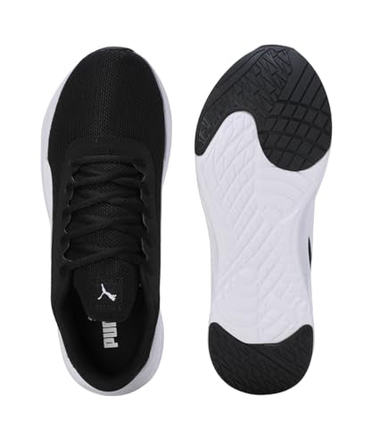 Puma Unisex-Adult Night Runner V2 Black-White Running Shoe - 8 UK (37925701)