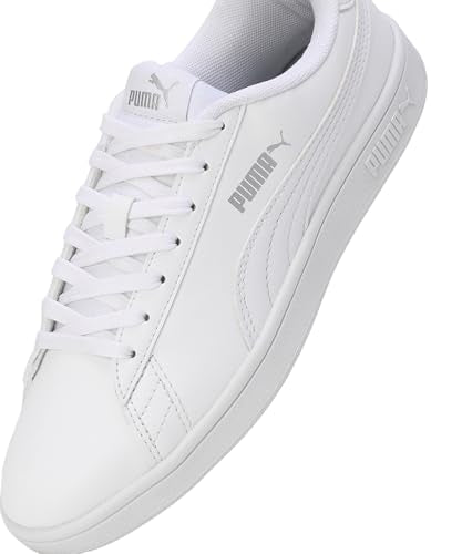 Puma | Smashic Comfort Casual Sneakers | White-Matte Silver | 4UK