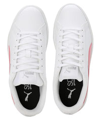 Puma Womens Smashic Wmn White-Peony-Matte Silver Sneaker - 8UK (39511102)
