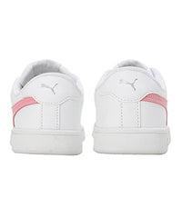 Puma Womens Smashic Wmn White-Peony-Matte Silver Sneaker - 8UK (39511102)