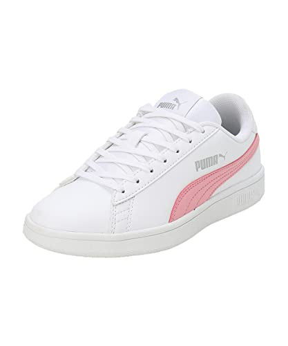 Puma Womens Smashic Wmn White-Peony-Matte Silver Sneaker - 8UK (39511102)