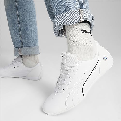 Puma Unisex-Adult BMW MMS Neo Cat White-White-Black Sneaker - 7 UK (30730906)