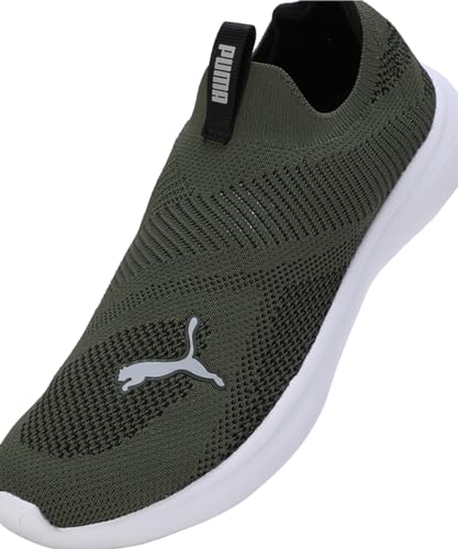 Puma Mens Softride Gush Myrtle-Ash Gray-Black Running Shoe - 7 UK (31059103)