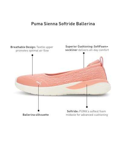 Puma Womens SiennaSoftrideBallerina Future Pink-Poppy Pink-Warm White Sneaker - 4 UK (39463601)
