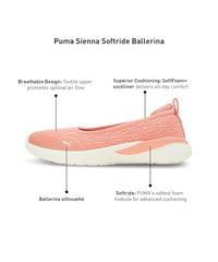 Puma Womens SiennaSoftrideBallerina Future Pink-Poppy Pink-Warm White Sneaker - 4 UK (39463601)